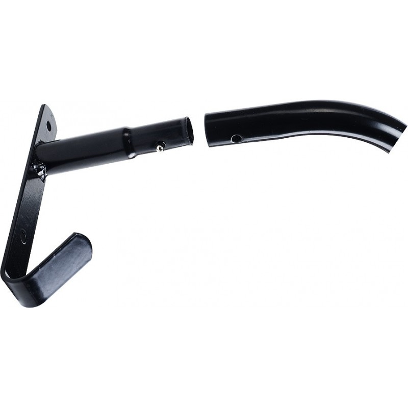 Madlo kovové na deky s háčky černé