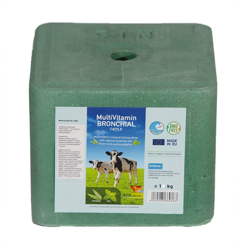 SIN Hellas Multivitamin Bronchial minerální liz pro koně, skot, ovce pro usnadnění dýchání 10 kg